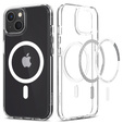 Puzdro MagSafe Spigen pre iPhone 13 Mini, Ultra Hybrid, biele + tvrdené sklo 9H