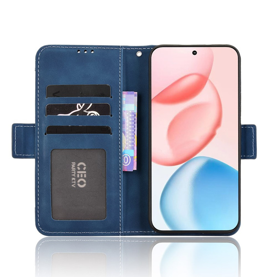 Klapkové puzdro pre Honor 400 5G, Card Slot, tmavomodré