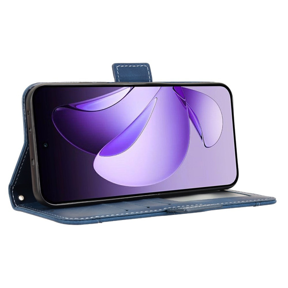 Klapkové puzdro pre Oppo Reno 13, Card Slot, tmavomodré