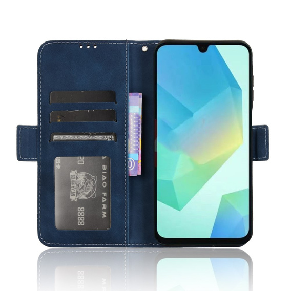 Klapkové puzdro pre Samsung Galaxy A16, Card Slot, tmavomodré