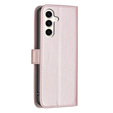 Klapkové puzdro pre Samsung Galaxy S23 FE, BINFEN Wallet, ružové rose gold + 9H sklo