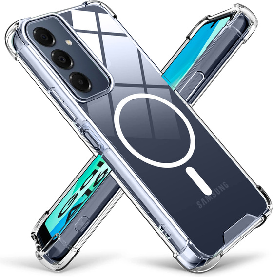 Puzdro pre Samsung Galaxy A16, Fusion Hybrid, pre MagSafe, priehľadné + sklo na displej