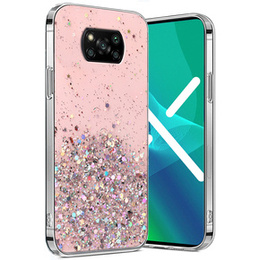 Obal na mobil pre Xiaomi POCO X3 / X3 NFC, Glittery, ružové