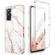 Obal na mobil pre Samsung Galaxy A14 4G/5G, Suritch Full Body Marble, biele