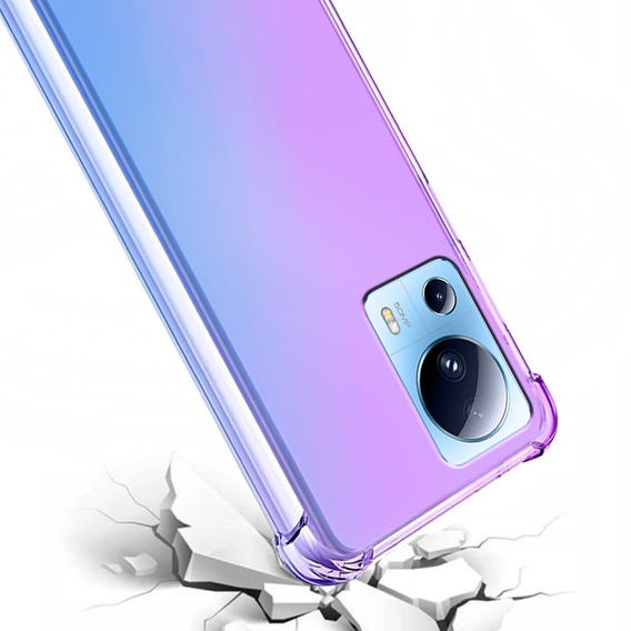Puzdro pre Xiaomi 13 Lite, Gradient Dropproof, Fialová / modrá