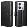 Klapkové puzdro pre Xiaomi Poco M7 Pro 5G, Crazy Horse Wallet, čierne