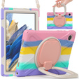 Detské puzdro pre Samsung Galaxy tab A8 10.5 SM-X200 SM-X205, pancierované s popruhom, modré