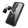 Puzdro pre iPhone 12/12 Pro, Shockproof, s fóliou, čierne