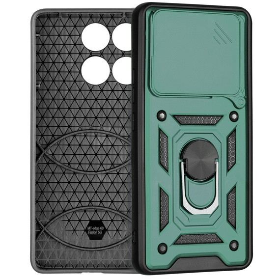 Obal na mobil pre Motorola Edge 60 / 60 Fusion, CamShield Slide, zelený