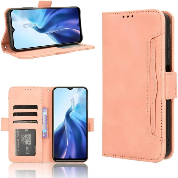 Klapkové puzdro pre Realme Note 70T 4G, Card Slot, ružové