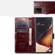 CASEME flipové puzdro pre Samsung Galaxy Note 20 Ultra, Waxy Textured, červené