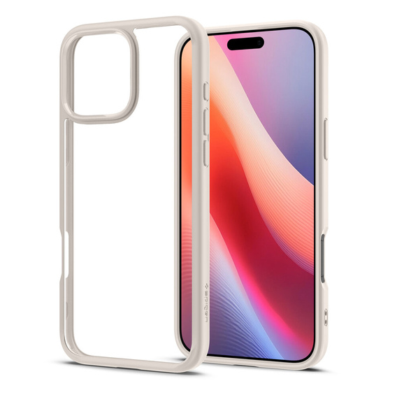 Puzdro Spigen pre iPhone 16 Pro Max, Ultra Hybrid, transparentný / titánový + tvrdené sklo 9H