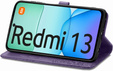 Klapkové puzdro pre Xiaomi Redmi 13, Mandala, fialové