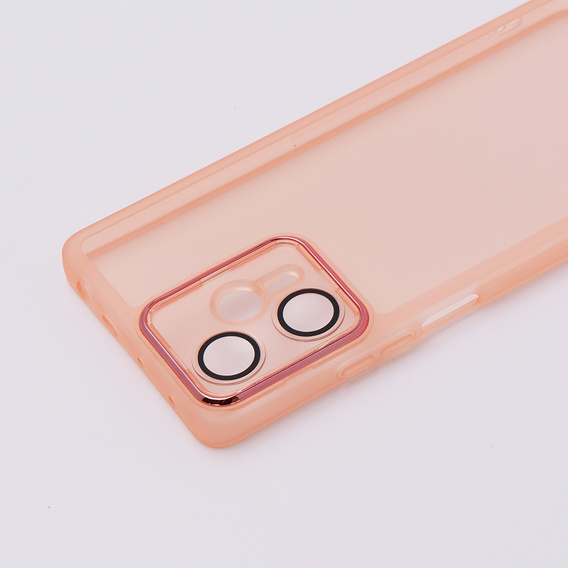 Obal na mobil pre Xiaomi Poco F5, Fusion Hybrid, transparentné / ružové