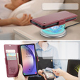 CASEME flipové puzdro pre Samsung Galaxy A54 5G, Litchi Wallet, červené