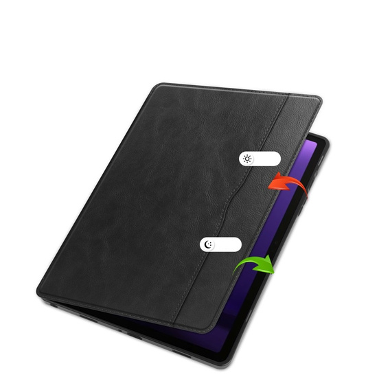Puzdro pre Samsung Galaxy Tab S10 Lite / S10 FE / S9 FE, Business Card and Pen Slot, čierne