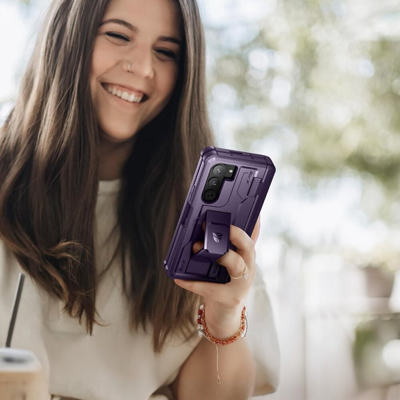 Obrnené puzdro pre Samsung Galaxy Z Fold 5 5G, Dexnor Full Body S-Pen Slot, fialové