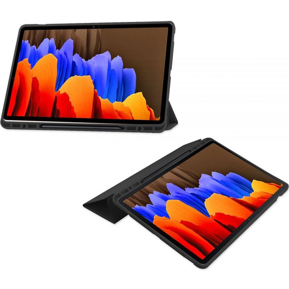 Puzdro pre Samsung Galaxy Tab S7 FE 5G 12.4 T730 / T736B, Smartcase s priestorom pre stylus, modré