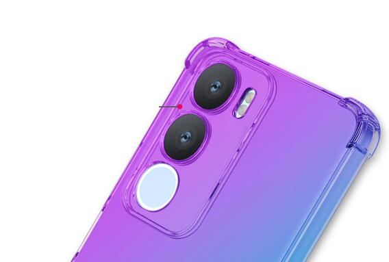 Puzdro pre Vivo Y19s, Gradient Dropproof, Fialová / modrá