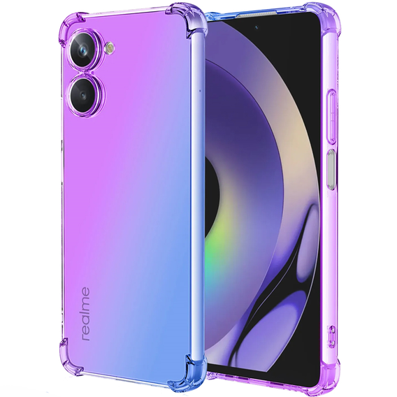 Puzdro pre Realme 10 4G, Gradient Dropproof, Fialová / modrá