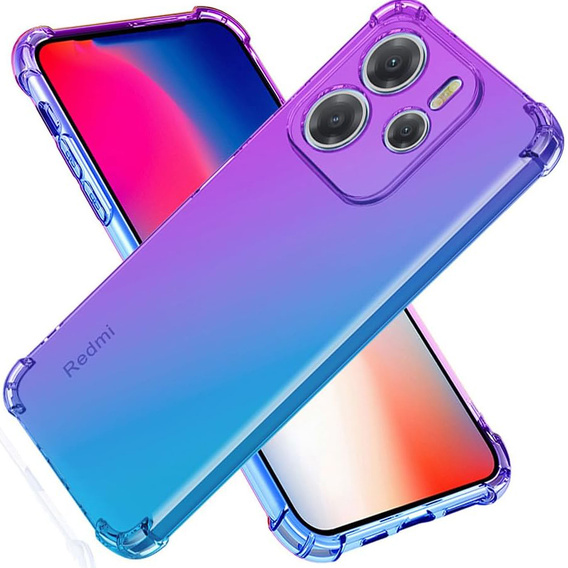 Puzdro pre Xiaomi Redmi Note 14 4G, Gradient Dropproof, Fialová / modrá
