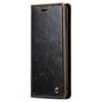CASEME flipové puzdro pre Samsung Galaxy S10+ Plus, Waxy Textured, káva