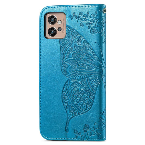 Klapkové puzdro pre Motorola Moto G32, Butterfly, modré