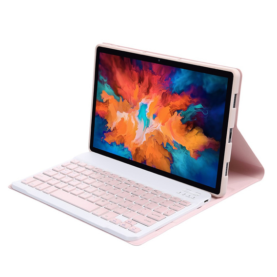 Puzdro + klávesnica Lenovo Tab P11 J606F / P11 5G J607Z, ružové rose gold