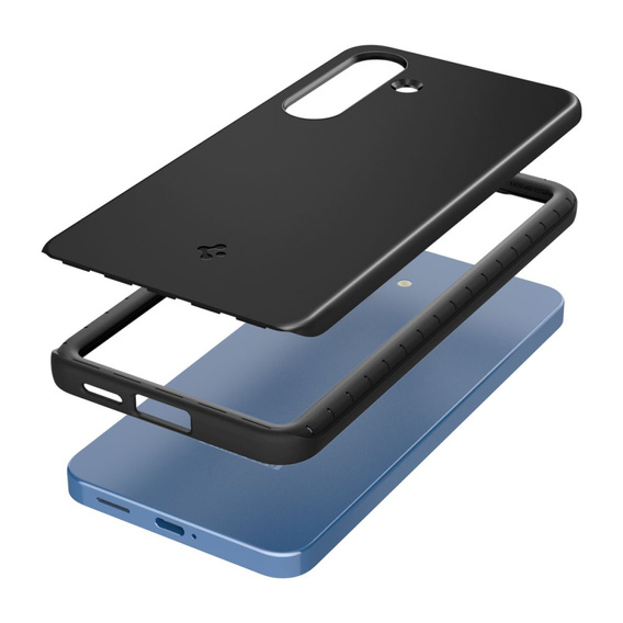 Puzdro Spigen pre Samsung Galaxy S25, Thin Fit Mag, čierne + tvrdené sklo 9H