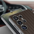 Puzdro pre Samsung Galaxy S25 Ultra, GKK Woven Leather, káva