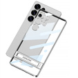 Puzdro pre Samsung Galaxy S25 Ultra, GKK Kickstand Hard Case, strieborné