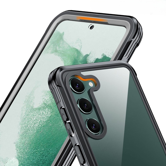 Puzdro pre Samsung Galaxy S22, Shockproof, s fóliou, čierne