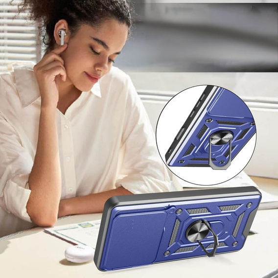Obal na mobil pre Honor 400 Lite, CamShield Slide, modré
