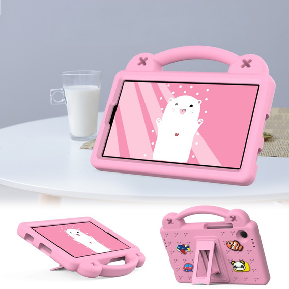 Detské puzdro pre Samsung Galaxy Tab A9, Cute Patterns, so stojanom, ružové