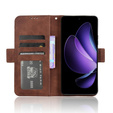 Klapkové puzdro pre Oppo Reno 13F / Oppo Reno 13FS, Card Slot, hnedé
