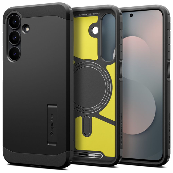 Spigen Tough Armor Mag – odolné puzdro s MagSafe krúžkom pre Samsung Galaxy S25 FE