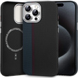 Puzdro pre iPhone 15 Pro, Carbon Fiber MagSafe, čierna / modrá