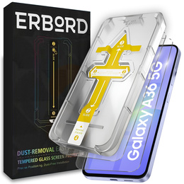 2x tvrdené sklo pre Samsung Galaxy A36, ERBORD Easy App Full Screen Protector