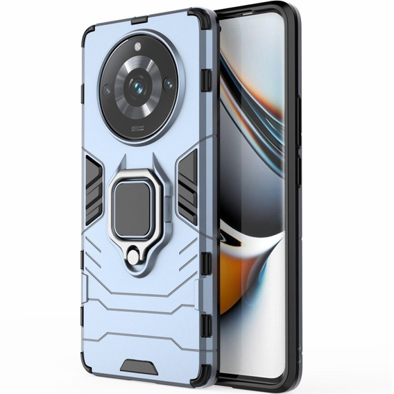 Obal na mobil pre Realme 11 Pro / 11 Pro +, Kickstand Ring, modré