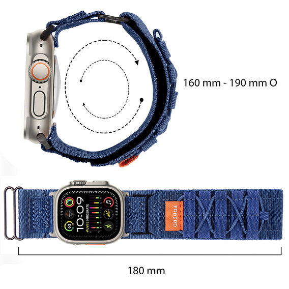 Nylonový remienok ERBORD Runner pre Apple Watch 1/2/3/4/5/6/7/8/9/SE/ULTRA/ULTRA 2 42/44/45/49MM