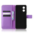 Klapkové puzdro pre Oppo A17, Wallet Smart Magnet, fialové