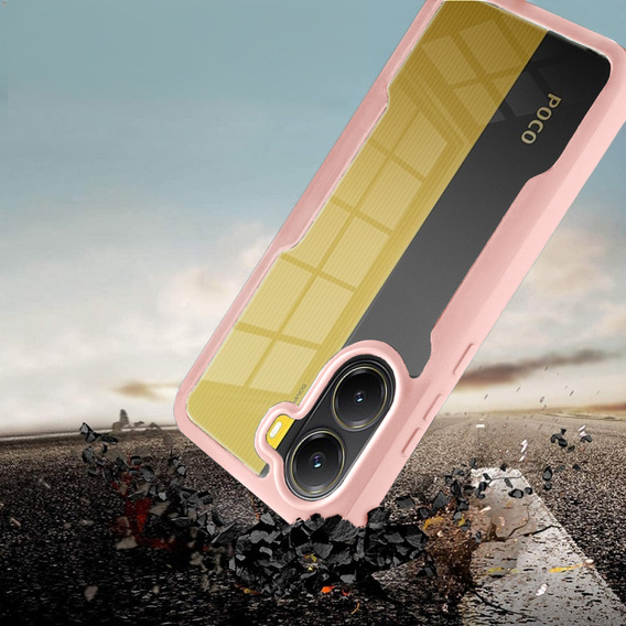 Puzdro pre Xiaomi Poco X7 Pro 5G, Shockproof, s fóliou, ružové