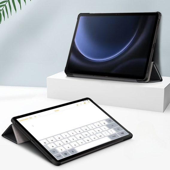 Puzdro pre Samsung Galaxy Tab S9 FE+ Plus, Smartcase s priestorom pre stylus, čierne