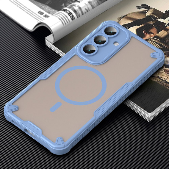 Pancierované puzdro pre Samsung Galaxy S25 FE, pre MagSafe, matné čierne