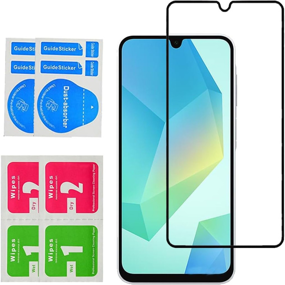 3D tvrdené sklo pre Samsung Galaxy A16, čierny rám