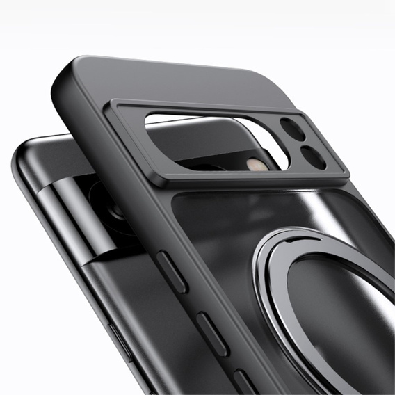 Puzdro pre telefón Google Pixel 8A, Fusion Hybrid Kickstand, pre MagSafe, priehľadné
