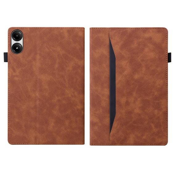 Puzdro pre Xiaomi Redmi Pad Pro / Xiaomi Poco Pad, Classic, s priestorom pre stylus, hnedé