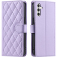 Puzdro s chlopňou pre Samsung Galaxy A16, Rhombus Crossbody Leather, fialové
