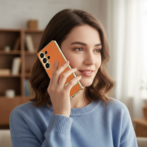 Kožené puzdro Electro Frame s podstavcom pre Samsung Galaxy S26 Ultra