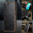 Klapkové puzdro pre Samsung Galaxy S23, ERBORD Waxy Wallet, hnedé